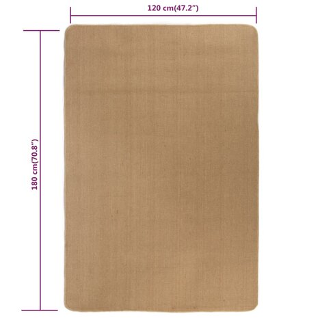 Tapijt met latex onderkant 120x180 cm jute natuurlijk 5