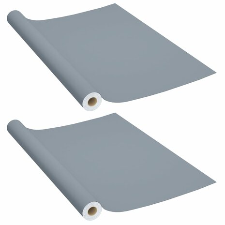 Meubelfolies zelfklevend 2 st 500x90 cm PVC grijs 2