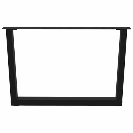 Eettafelpoten 2 st V-vormig 70x(42-43,3) cm staal zwart 4