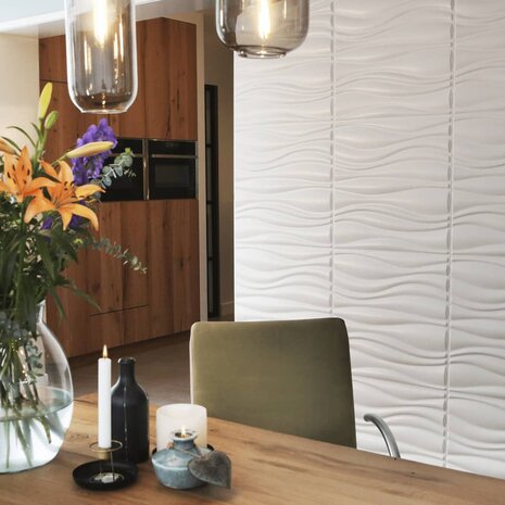 WallArt 12 st Wandpanelen 3D GA-WA04 Waves 9