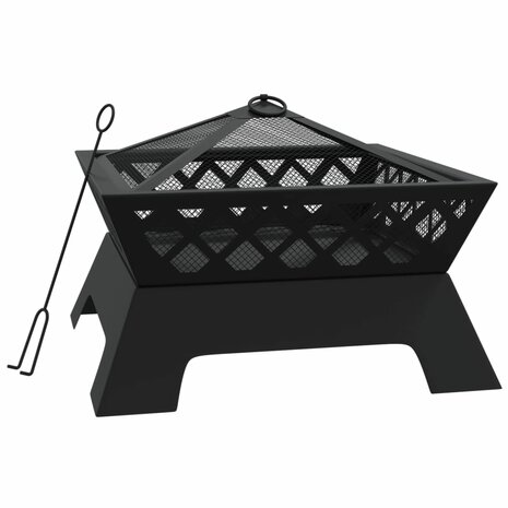 Vuurplaats met pook XXL 50 cm staal 2