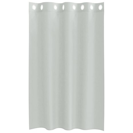 Gordijnen voile met doorvoertules 2 st 140x175 cm lichtgrijs 4