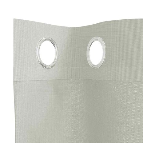 Gordijnen voile met doorvoertules 2 st 140x175 cm lichtgrijs 5