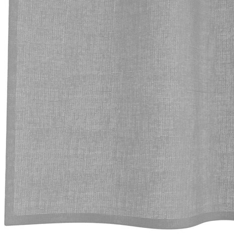 Gordijnen voile met doorvoertules 2 st 140x175 cm lichtgrijs 6