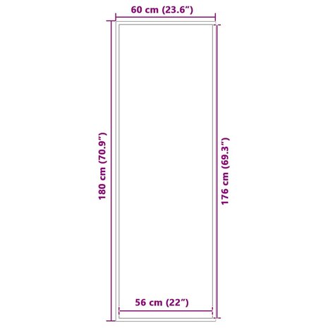Deurmat 60x180 cm antracietkleurig 7
