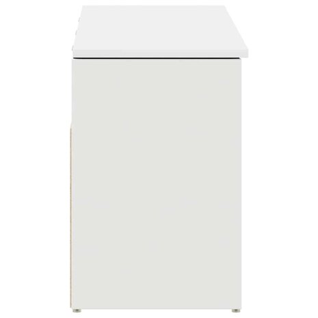Schoenenbank 102x30,5x45 cm bewerkt hout wit 5