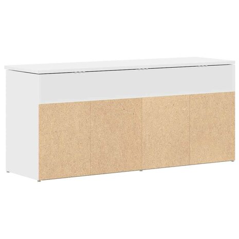 Schoenenbank 102x30,5x45 cm bewerkt hout wit 6