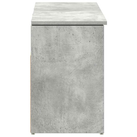 Schoenenbank 102x30,5x45 cm bewerkt hout betongrijs 5