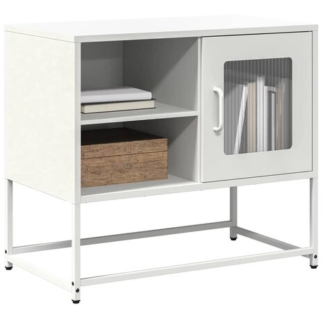 Tv-meubel 68x39x60,5 cm staal wit 1