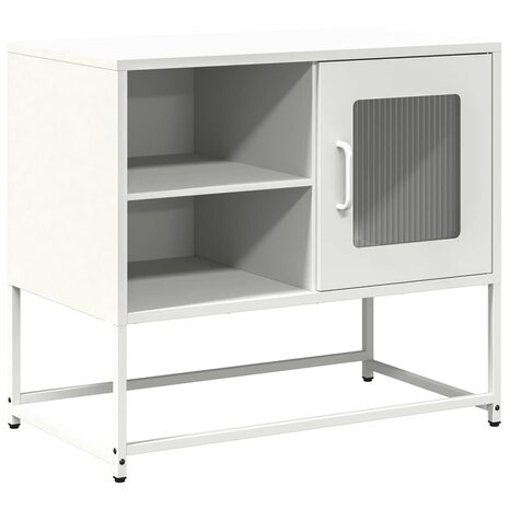 Tv-meubel 68x39x60,5 cm staal wit 2