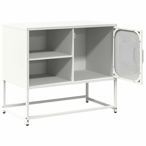 Tv-meubel 68x39x60,5 cm staal wit 6