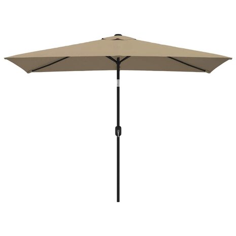Parasol met metalen paal 300x200 cm taupe 2