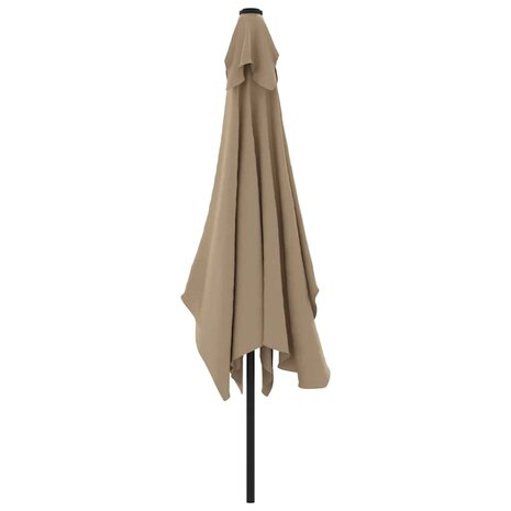 Parasol met metalen paal 300x200 cm taupe 4