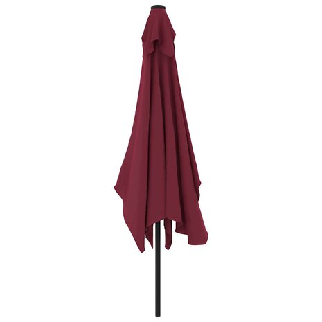 Parasol met metalen paal 300x200 cm bordeauxrood 4
