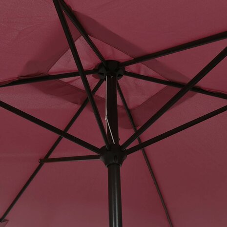 Parasol met metalen paal 300x200 cm bordeauxrood 5