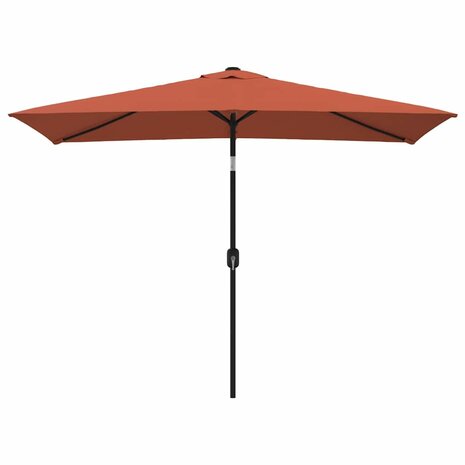 Parasol met metalen paal 300x200 cm terracotta 2