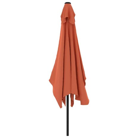 Parasol met metalen paal 300x200 cm terracotta 4