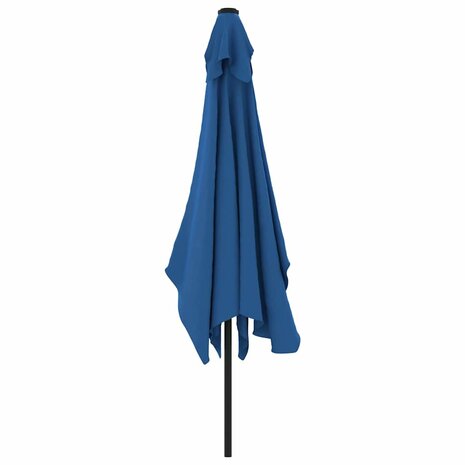 Parasol met metalen paal 300x200 cm azuurblauw 4