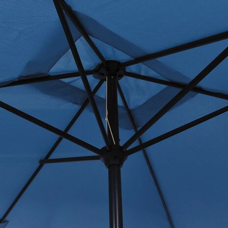 Parasol met metalen paal 300x200 cm azuurblauw 5