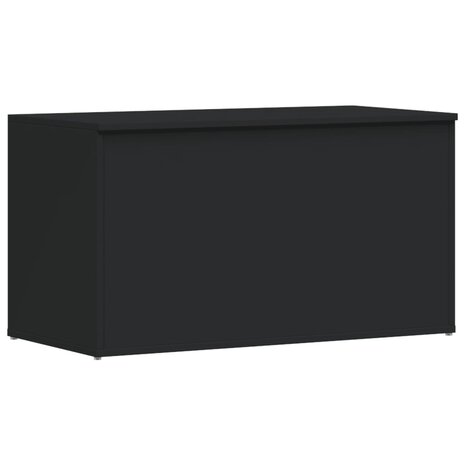 Opbergkist 84x42x46 cm bewerkt hout zwart 2