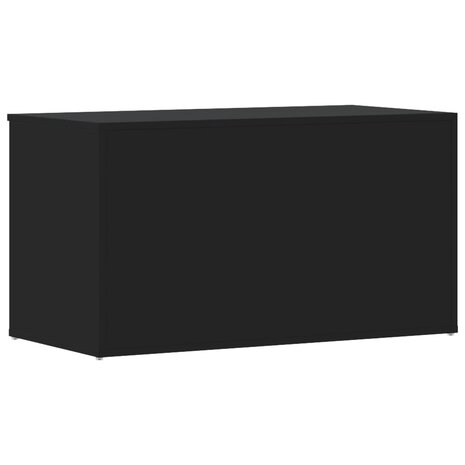 Opbergkist 84x42x46 cm bewerkt hout zwart 6