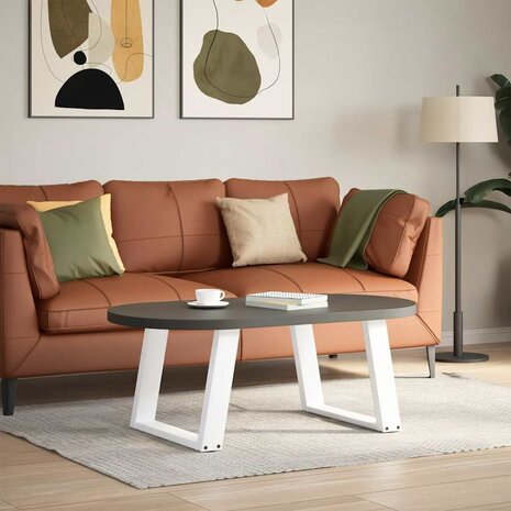 Salontafelpoten 2 st U-vormig 60x(42-43) cm staal wit 3