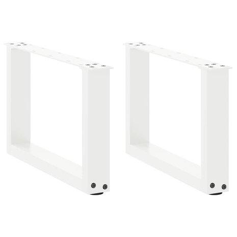 Salontafelpoten 2 st U-vormig 50x(30-31) cm staal wit 1