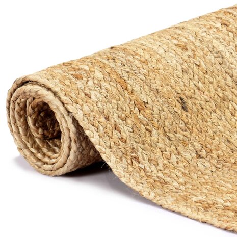 Vloerkleed handgemaakt 80x160 cm jute naturel  2