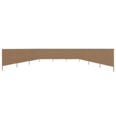 Windscherm 9-panelen 1200x160 cm stof taupe 3
