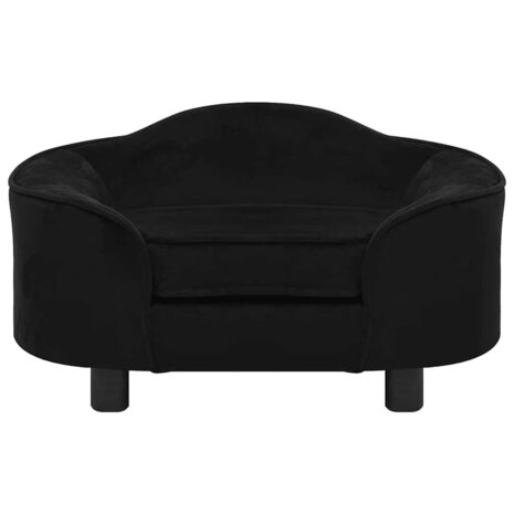 Hondenbank 67x47x36 cm pluche zwart 3