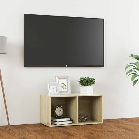 Tv-meubel 72x35x36,5 cm bewerkt hout sonoma eikenkleurig 1