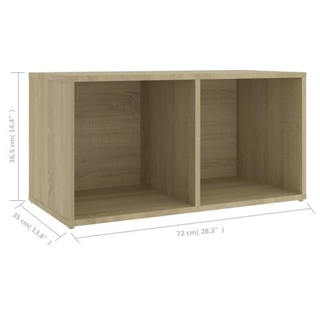 Tv-meubel 72x35x36,5 cm bewerkt hout sonoma eikenkleurig 9