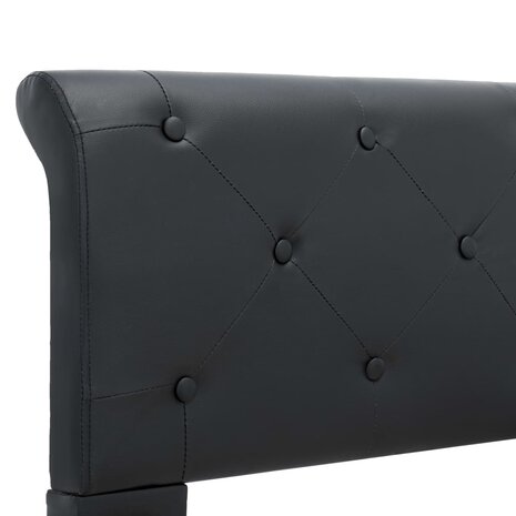 Bedframe kunstleer zwart 90x200 cm 7