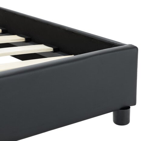 Bedframe kunstleer zwart 90x200 cm 8