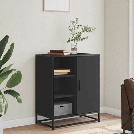 Dressoir 62x35x76 cm bewerkt hout zwart 3