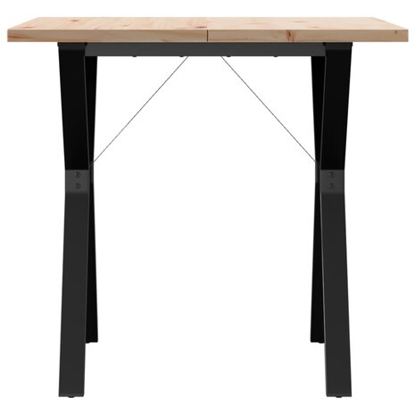 Eettafel Y-frame 80x80x75,5 cm massief grenenhout en staal 4