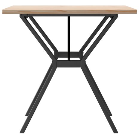 Eettafel Y-frame 80x80x75,5 cm massief grenenhout en staal 5