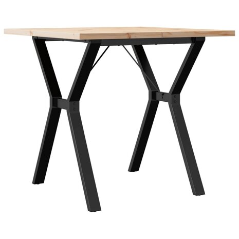 Eettafel Y-frame 80x80x75,5 cm massief grenenhout en staal 6