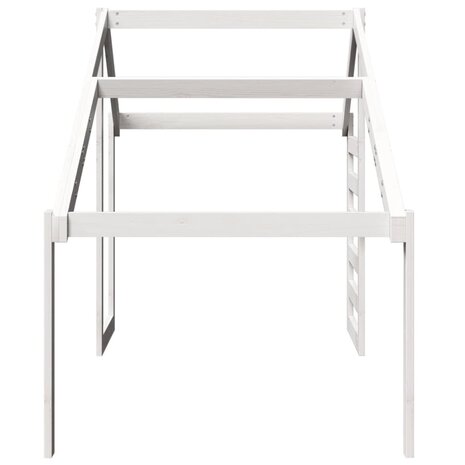 Kinderbedhuisje 198x97x113 cm massief grenenhout wit 5