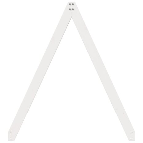 Kinderbedhuisje 199x95,5x88 cm massief grenenhout wit 5