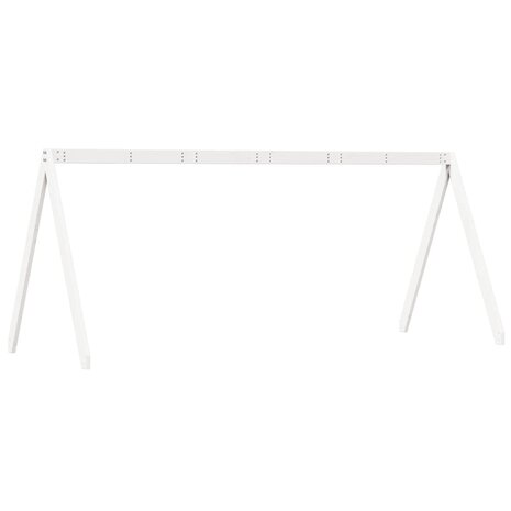Kinderbedhuisje 199x95,5x88 cm massief grenenhout wit 6