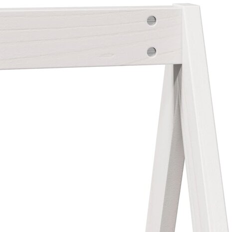 Kinderbedhuisje 199x95,5x88 cm massief grenenhout wit 7