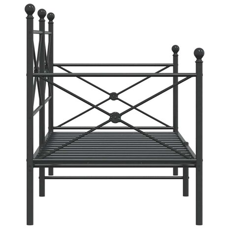 Slaapbank zonder matras 75x190 cm staal zwart 6