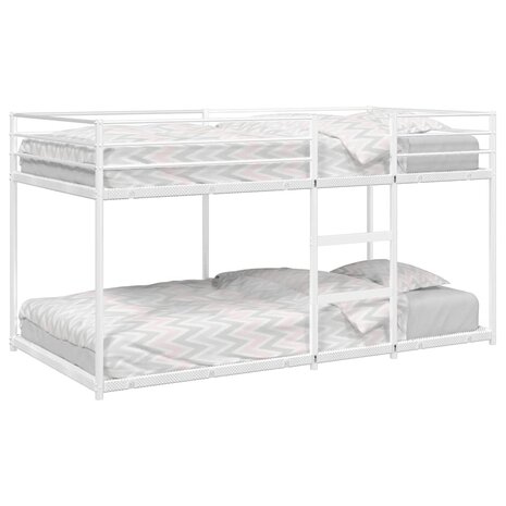 Stapelbed zonder matras 90x200 cm staal wit 1