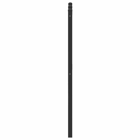 Hoofdbord 150 cm bewerkt hout en staal gerookt eikenkleurig 5
