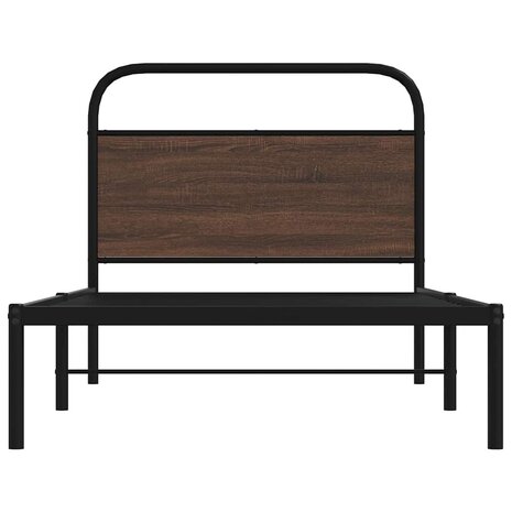Bedframe zonder matras bewerkt hout bruin eikenkleur 100x200 cm 5