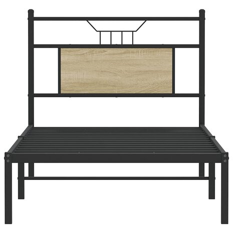Bedframe zonder matras hout sonoma eikenkleurig 75x190 cm 6