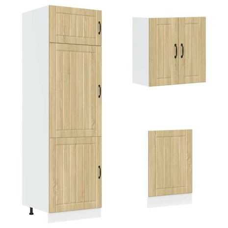 8-delige Keukenkastenset Lucca bewerkt hout sonoma eikenkleur 5