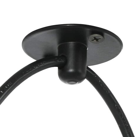 Hanglamp met 6 lamphouders E27 metaal zwart 9