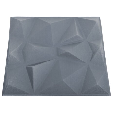 12 st Wandpanelen 3D diamant 3 m² 50x50 cm grijs 5